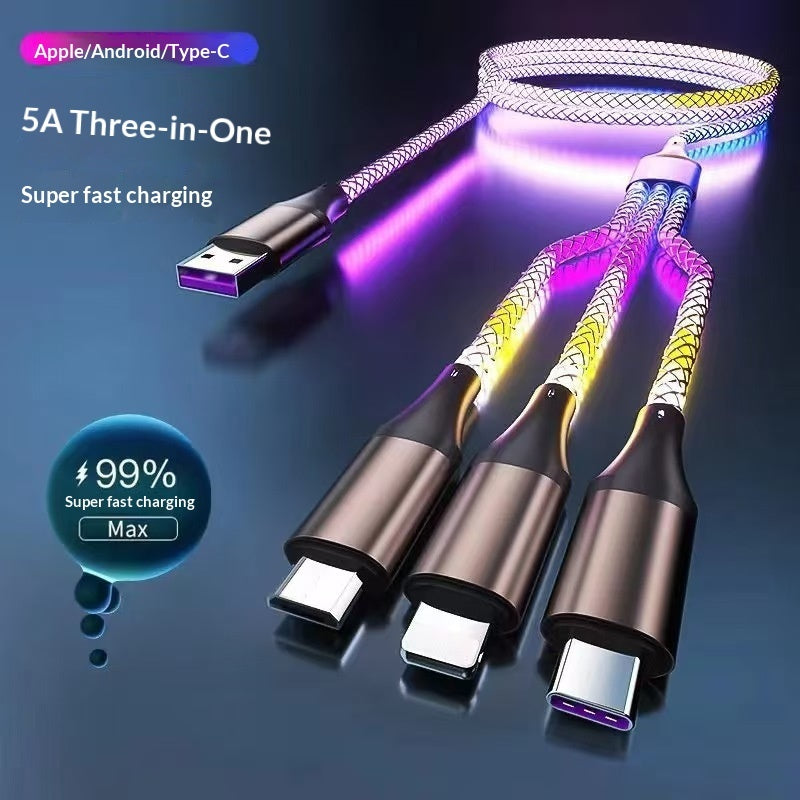 RGB Colorful Data Cable Luminous Charging Cable