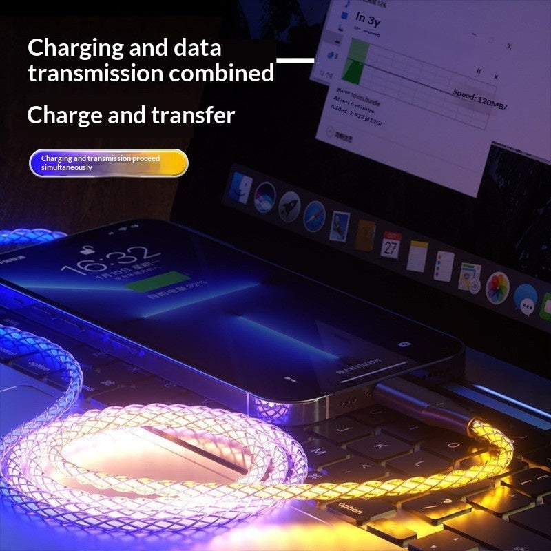 RGB Colorful Data Cable Luminous Charging Cable
